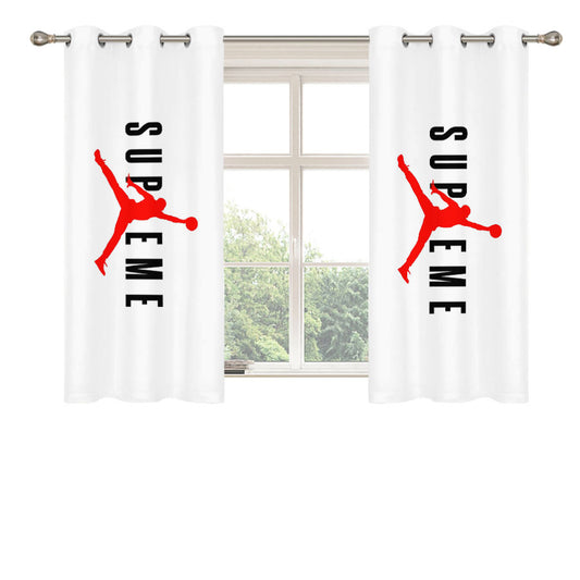Supreme Jordan White Peach Skin Window Curtains
