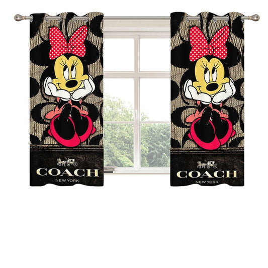 Sweet Coach Minnie Mouse Cool Peach Skin Window Curtains