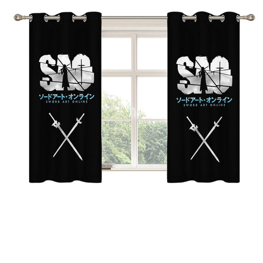 Sword Art Online Poster Peach Skin Window Curtains