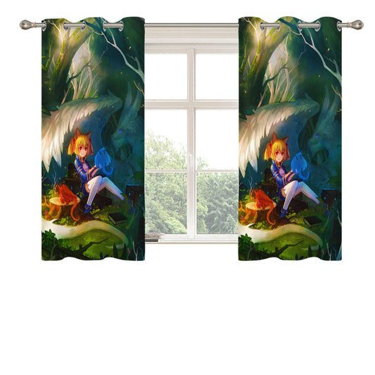 Sword Art Online Silica Peach Skin Window Curtains