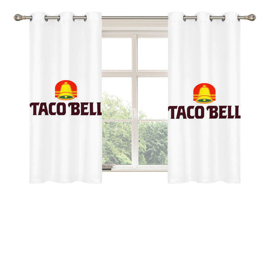 Taco Bell Art Peach Skin Window Curtains