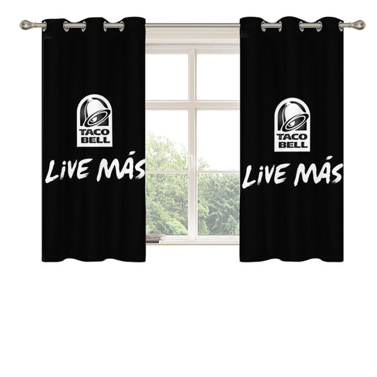 Taco Bell Live Mas Peach Skin Window Curtains
