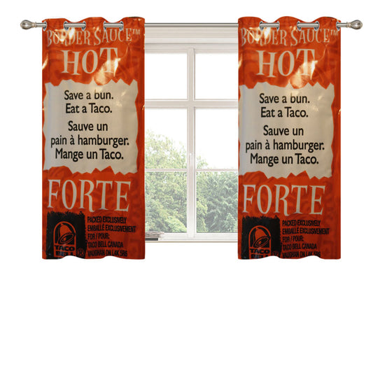 Taco Bell Packets Peach Skin Window Curtains