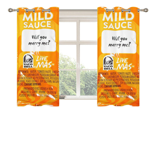 Taco Bell Sauce Mild Peach Skin Window Curtains