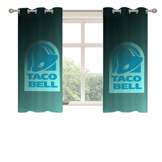 Taco Bell Symbol Peach Skin Window Curtains
