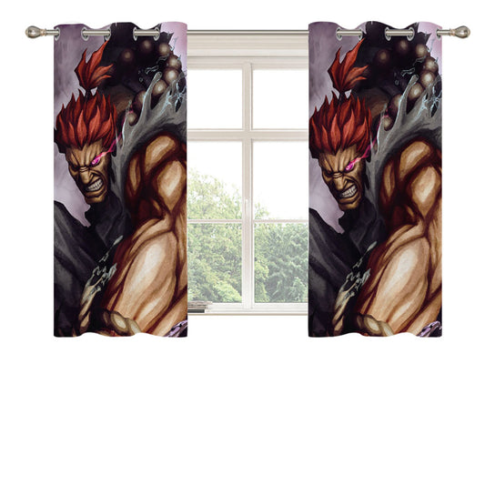Tekken X Street Fighter Akuma Peach Skin Window Curtains