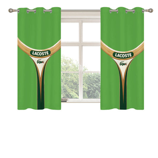 Tennis Rackets Lacoste Peach Skin Window Curtains