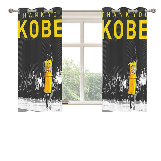 Thank You Kobe Bryant Peach Skin Window Curtains