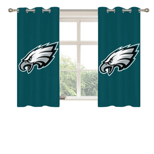 The 1996 Emblem Philadelphia Eagles Peach Skin Window Curtains