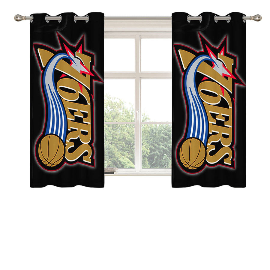 76Ers Emblem Peach Skin Window Curtains