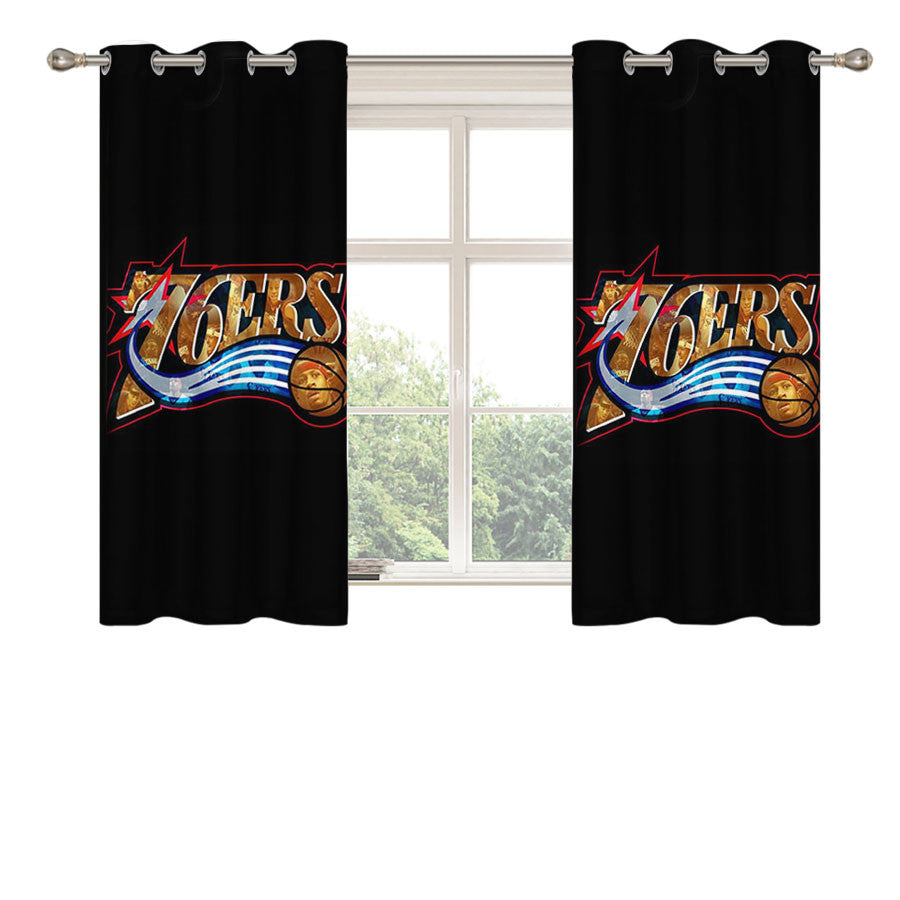 76Ers Gold Peach Skin Window Curtains