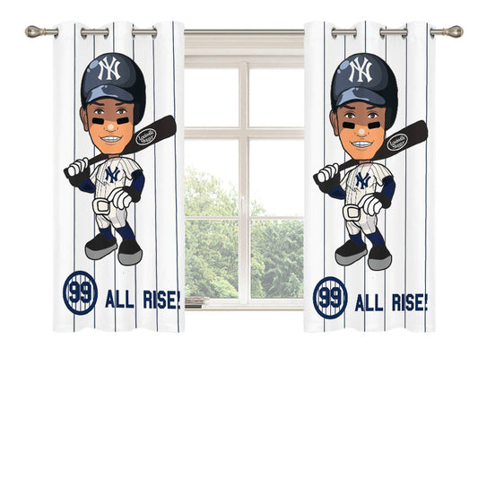 Aaron Judge All Rise Peach Skin Window Curtains