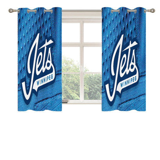 Jets Winnipeg Logo Peach Skin Window Curtains