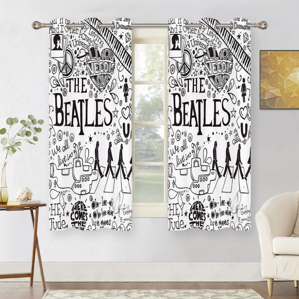 The Beatles Iphone Wallpaper Peach Skin Window Curtains