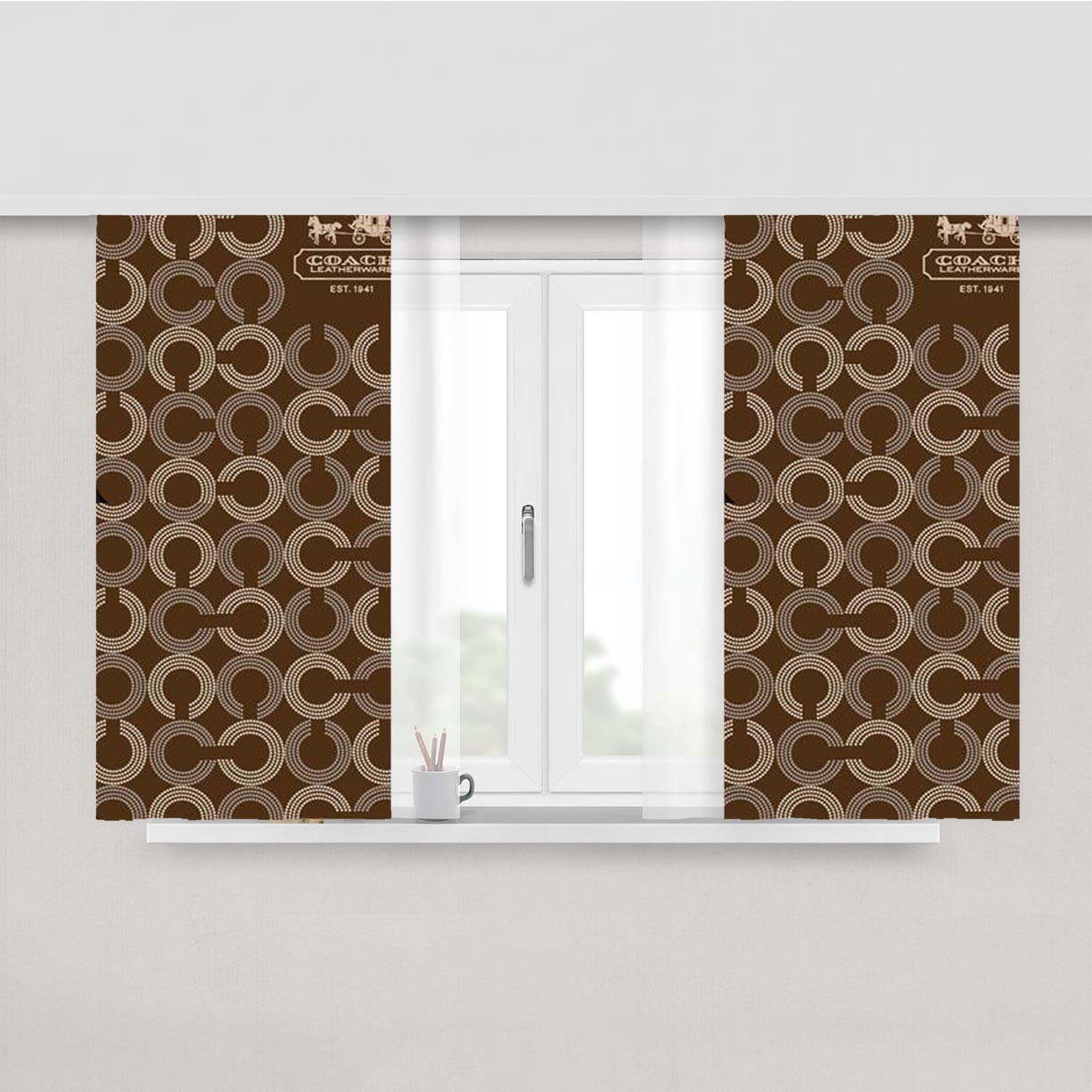 Coach Peach Skin Window Curtains