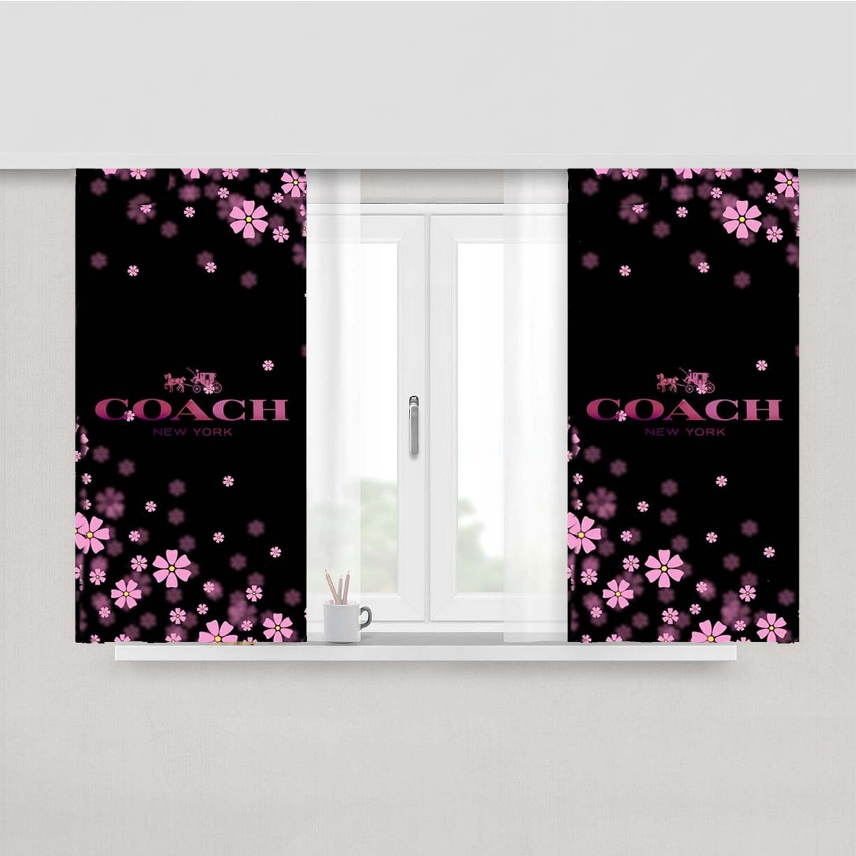 Notre Dame Fighting Irish Minimalist Peach Skin Window Curtains
