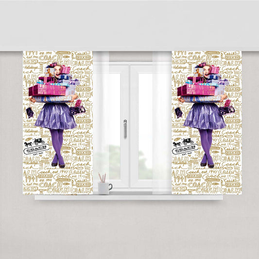 Coach New Cool Peach Skin Window Curtains