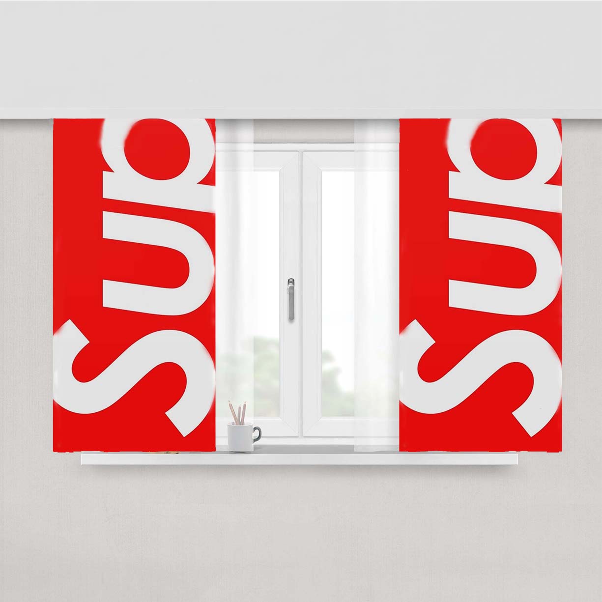 Club America Batch Logo Peach Skin Window Curtains